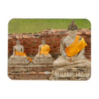 Thailand, Ayutthaya. Statuen sitzender Buddhas