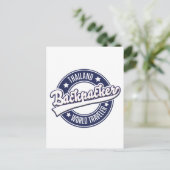 Thailand Backpacker World Traveller Logo Postkarte (Stehend Vorderseite)