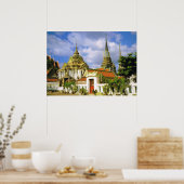 Thailand, Bangkoj Wat Phra Chetbergon Poster (Küche)