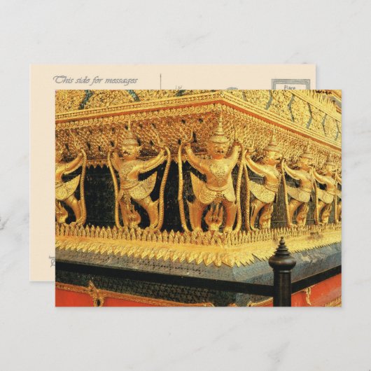 Thailand, Bangkok, Dekoration, Wat Phra Keo Postkarte (Vorne/Hinten)