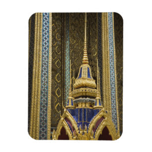 Thailand, Bangkok. Details von aufwendig verzierte Magnet