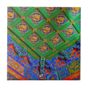 Thailand, Bangkok   Drachen-Tempel Fliese