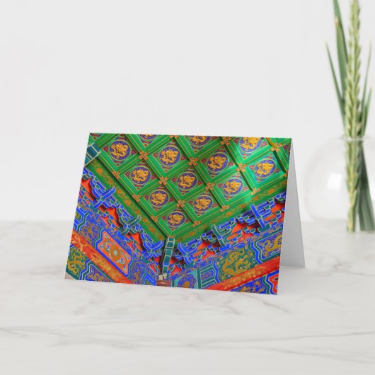 Thailand, Bangkok| Drachentempel Karte (Vorderseite)