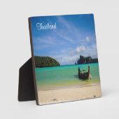Thailand Beach Foto mit Fischerboot Fotoplatte (Vorderseite)