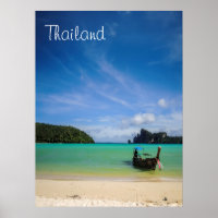Thailand Beach Photo with Fishing Boat