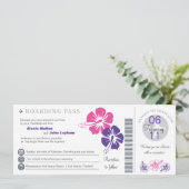 Thailand-Boarding-Durchlauf-Hochzeits-Einladung Einladung (Stehend Vorderseite)