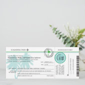 Thailand-Boarding-Durchlauf-Hochzeits-Einladung Einladung (Stehend Vorderseite)