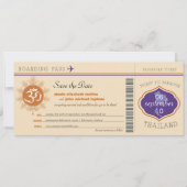 Thailand Boarding Pass Save the Date (Vorderseite)