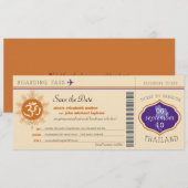 Thailand Bordkarte Save the Date (Vorne/Hinten)