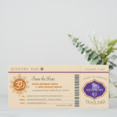Thailand Bordkarte Save the Date (Stehend Vorderseite)