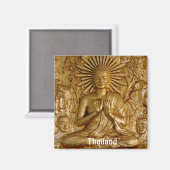 Thailand, Buddha (Kühlschrankmagnet) Magnet (Vorderseite/Rückseite)
