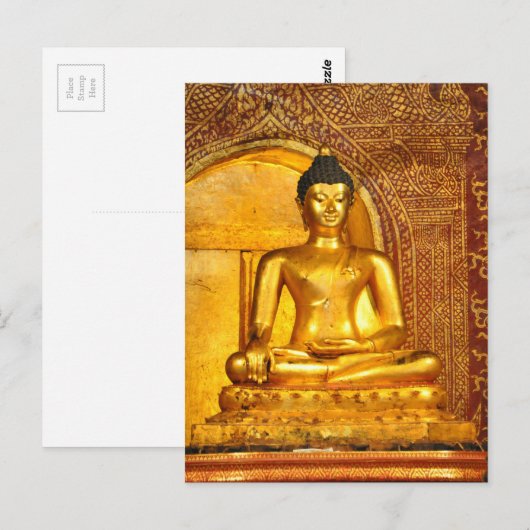 Thailand Buddha Postkarte (Vorne/Hinten)