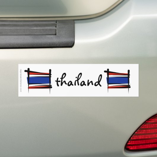 Thailand-Bürsten-Flagge Autoaufkleber (Auf Auto)
