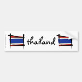 Thailand-Bürsten-Flagge Autoaufkleber (Vorne)