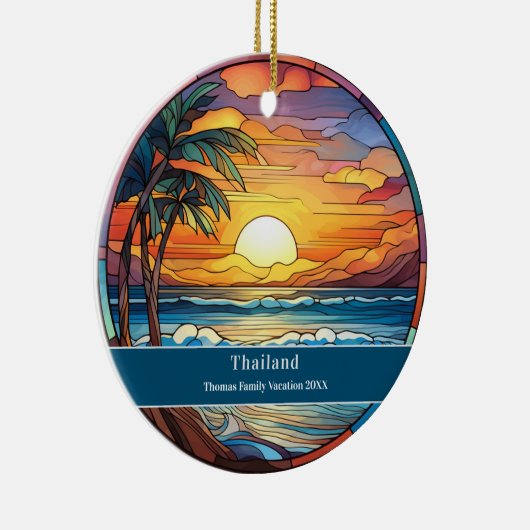Thailand Custom Beach Vacation Keramik Ornament (Rechts)