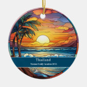 Thailand Custom Beach Vacation Keramik Ornament (Vorne)