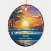 Thailand Custom Beach Vacation Keramik Ornament (Links)