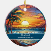 Thailand Custom Beach Vacation Keramik Ornament (Hinten)