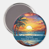 Thailand Custom Beach Vacation Magnet (Vorderseite/Rückseite)