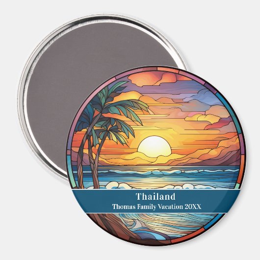 Thailand Custom Beach Vacation Magnet (Vorderseite/Rückseite)