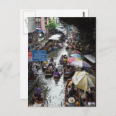 Thailand - Damnoen Saduak Postkarte (Vorne/Hinten)