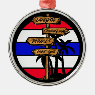 Thailand Destinationen - Bangkok Chiang Mai Phuket Ornament Aus Metall