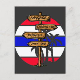 Thailand Destinationen - Bangkok Chiang Mai Phuket Postkarte
