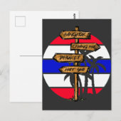 Thailand Destinationen - Bangkok Chiang Mai Phuket Postkarte (Vorne/Hinten)