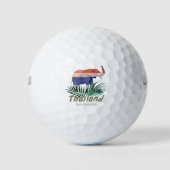 Thailand Elephant Flag Dschungel Verlasse Thai Sou Golfball (Vorderseite)
