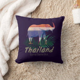 Thailand Elephant Flag Dschungel Verlasse Thai Sou Kissen