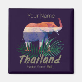 Thailand Elephant Flag Dschungel Verlasse Thai Sou Magnet