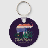 Thailand Elephant Flag Dschungel Verlasse Thai Sou Schlüsselanhänger (Vorderseite)