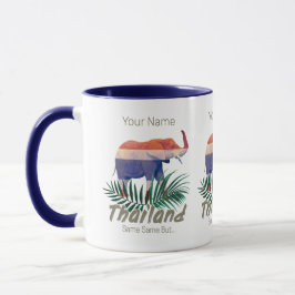 Thailand Elephant Flag Dschungel Verlasse Thai Sou Tasse
