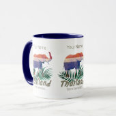 Thailand Elephant Flag Dschungel Verlasse Thai Sou Tasse (Vorderseite Links)