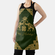 Thailand Elephant Happy Holidays Geschenk Gold & G