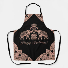 Thailand Elephant Happy Holidays Geschenk Pink & B Schürze