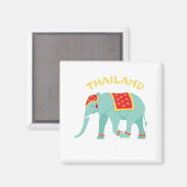 Thailand Elephant Magnet (Vorderseite/Rückseite)