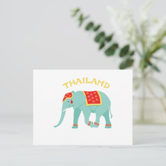 Thailand Elephant Postkarte (Stehend Vorderseite)