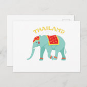 Thailand Elephant Postkarte (Vorne/Hinten)