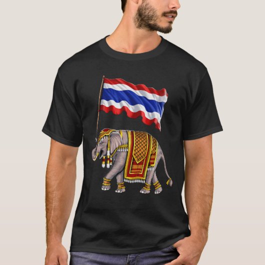 Thailand Elephant Thai Flag T-Shirt (Vorderseite)