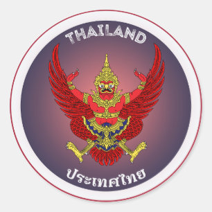 Thailand-Erbe-Emblem Runder Aufkleber