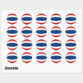 Thailand Fisheye Flag Sticker (Blatt)