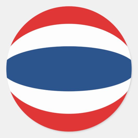 Thailand Fisheye Flag Sticker (Vorderseite)