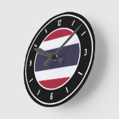 Thailand Flag Elegant Runde Wanduhr (Winkel)