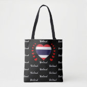 Thailand Flag & Herz, Thai Flag Mode / Sport Tasche (Vorderseite)