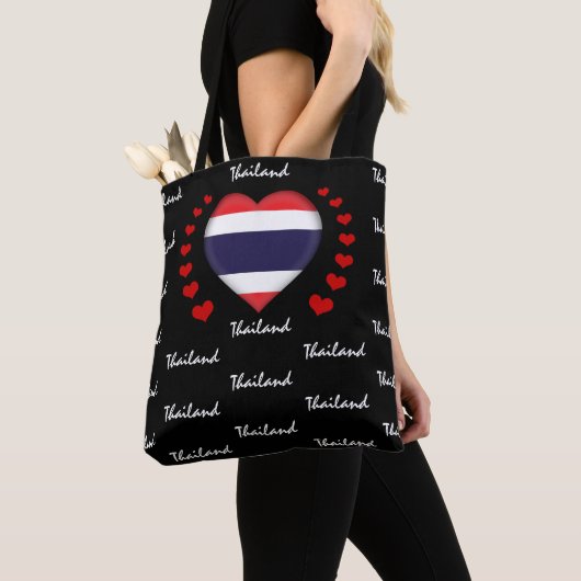Thailand Flag & Herz, Thai Flag Mode / Sport Tasche (Von Nahem)