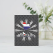 Thailand Flag Map 2.0 Postkarte (Stehend Vorderseite)
