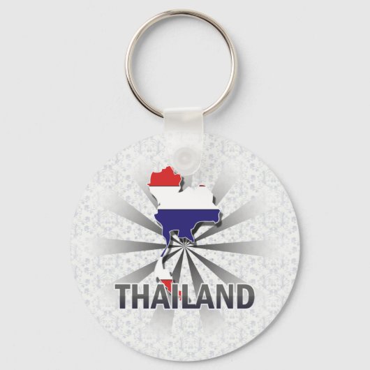 Thailand Flag Map 2.0 Schlüsselanhänger (Vorderseite)