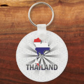 Thailand Flag Map 2.0 Schlüsselanhänger (Vorderseite)