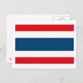 Thailand Flag Postkarte (Vorne/Hinten)